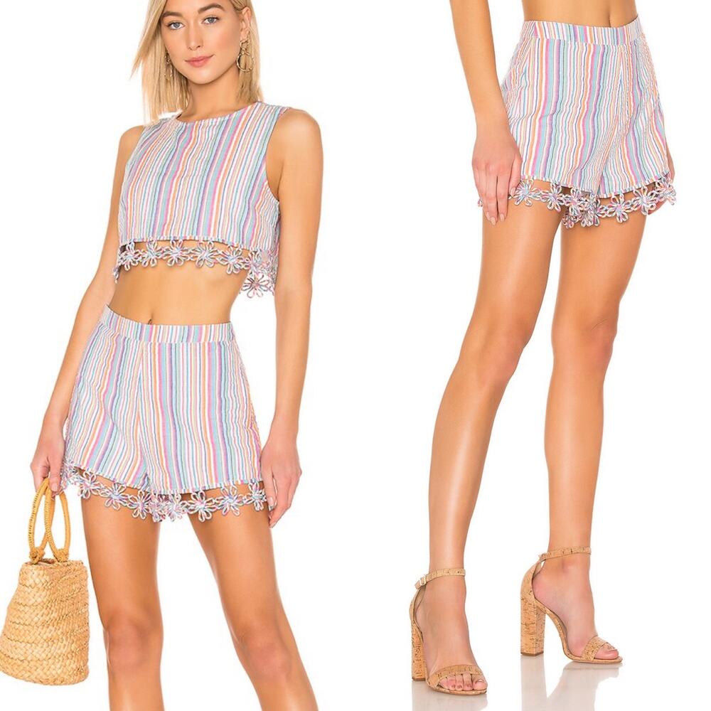 MAJORELLE Melanie Short in Rainbow Stripe